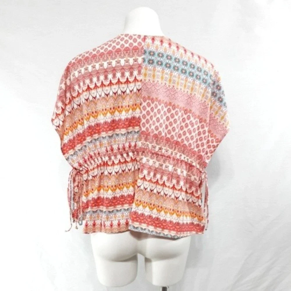 People’s Project LA Zilla Girls Kimono Poncho Top Medium  Open Front Cover Up